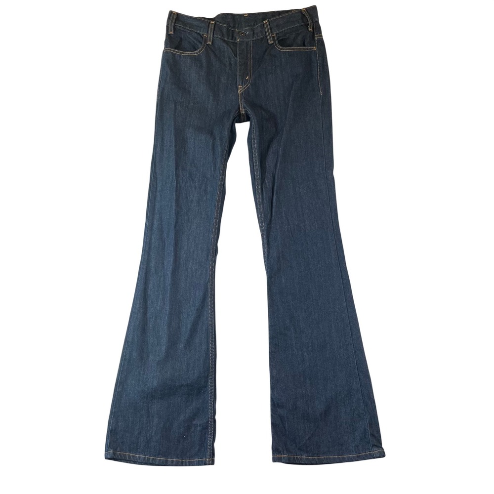 NEW Levis Vintage 70s Flare Jeans Women 8M (32x34) Dark Wash Retro *IRREGULAR*